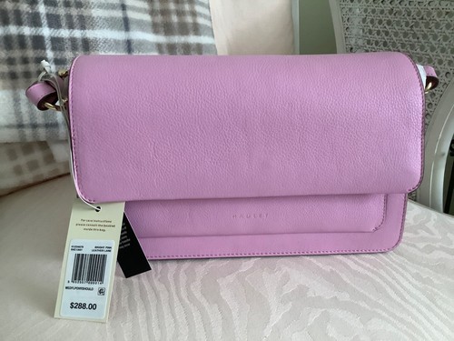 NEW Radley London Lane Leather Flapover Shoulder/Crossbody Bright Pink Bag