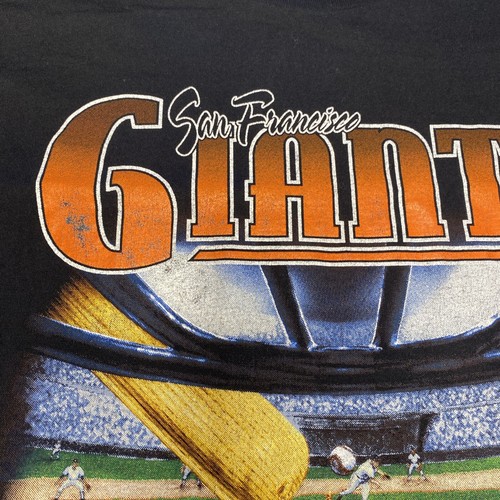 vintage san francisco giants t shirt Nutmeg 1995 XL Black Made in USA Graphic - Picture 5 of 6