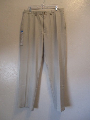 Pantalon Haggar homme taille 38x32 Cool 18 Pro coupe classique taille extensible plat devant - Photo 2/10