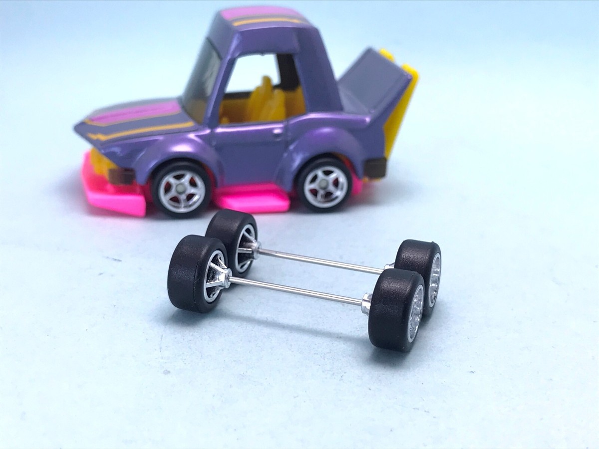 R100 Hotwheels 1/64 Real riders # 5 Spoke Modern Chrome 8mm, Long