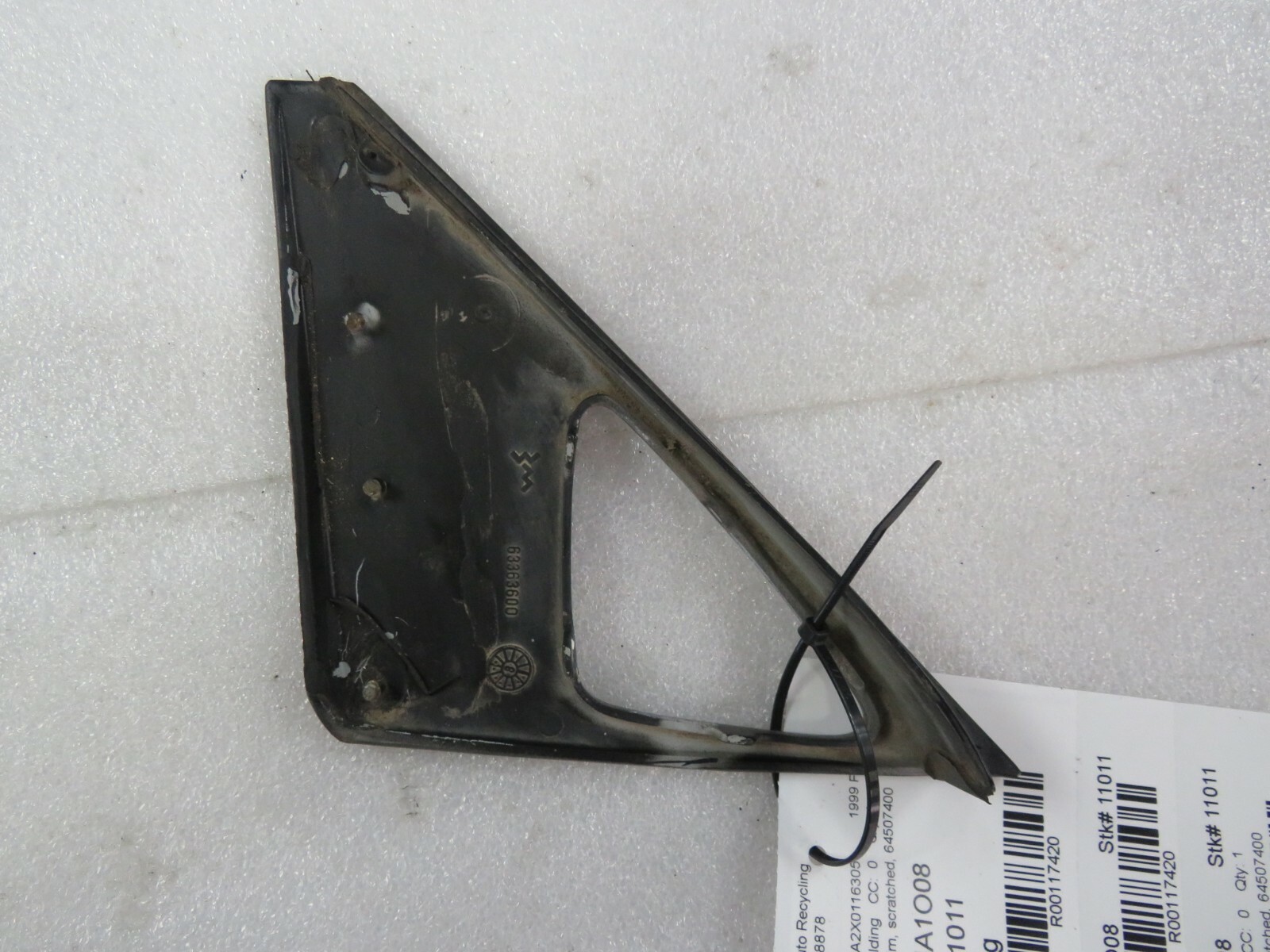 Ferrari F355, LH, Left Outer Door Triangle, Used, P/N 64507400