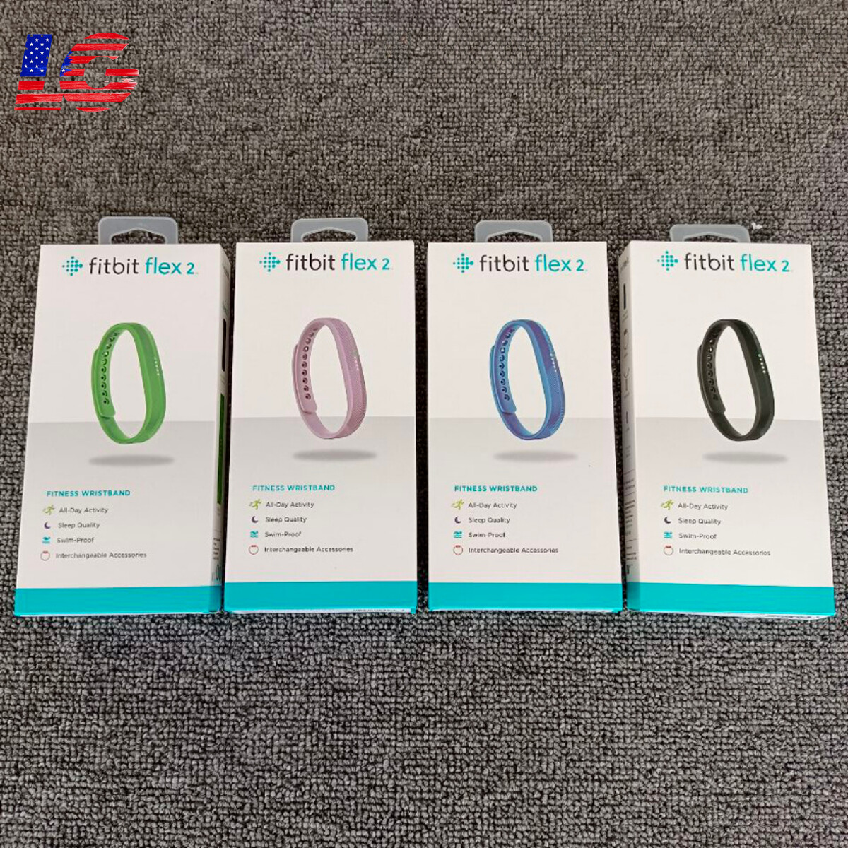 NEW Fitbit Flex 2 Health Activity Sleep Tracker Sports S & L Band Bluetooth