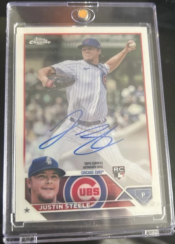 2023 Topps Chrome - Rookie Autographs Justin Steele #RA-JST (AU, RC)