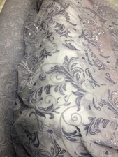 Sequin Embroidery Mesh Lace Fabric 48"-50'' wide sold by the yard Christmas Sale