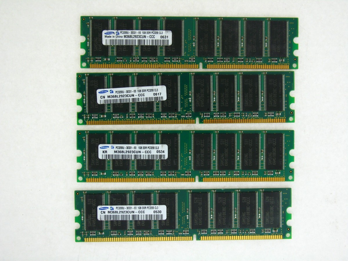 4GB PC3200 DDR 400mhz DESKTOP MEMORY LOW DENSITY NON-ECC RAM