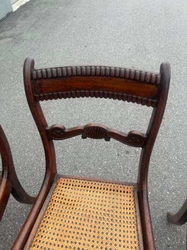 Set of 6 Antique Mahogany Dining Chairs | eBay