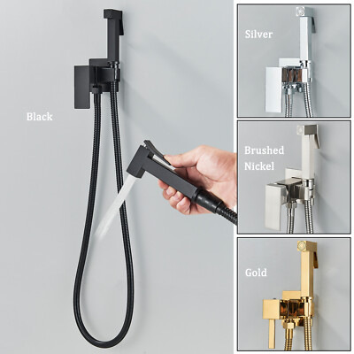 Douche Spray Kit For Women Toilet Jet Spray For WC Handheld Bidet Toilet Sprayer Jet Kit Chrome Brass No Drilling Cold Water Bidet Shower Hose - View #9