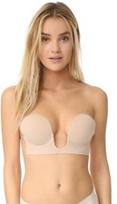 Fashion Forms 259735 Women's Backless Strapless U Plunge Bra Nude Size B