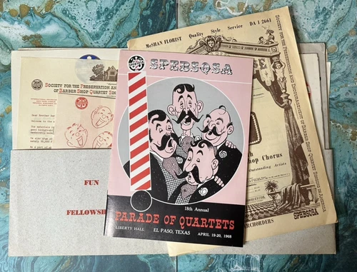 Barbershop Quartet Society Notebook Letters Brochures Sheetmusic 1960's Vintage