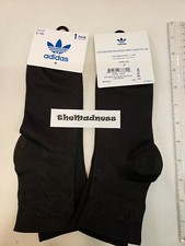 NWT 2 Pairs Adidas Womens Black Moisture Wicking Socks Shoe Size 5-10 LP.5292 C
