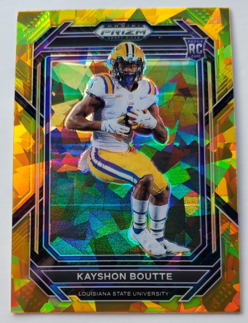 Kayshon Boutte Panini Prizm Draft Picks #137 Gold Ice