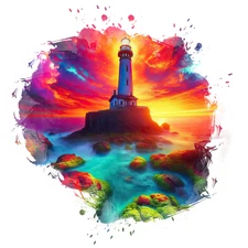 XXL 18X18 Car Sticker Majestic Lighthouse Weatherproof Vinyl Decal