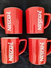 4 New Nescafe 11 Oz Red Cup Cups Mug Coffee Collectible Gift Deal 11 OZ