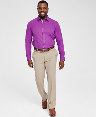 purple dress shirt with khaki pants 9 Purple Shirt Matching Pant Ideas For Men To Look Stylish