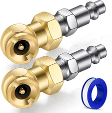 2-Packs Closed Ball Air Chucks, Portable Tire Air Inflating Chuck with 1/4" NPT