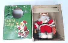 Vintage Japan Santa Litho Toy 40s 50s Tin Battery Operated Untested 7.5"