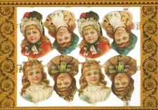 8 Vict. Young Girls Embossed Scrap Book Mamelok-Madame Tussaud London England