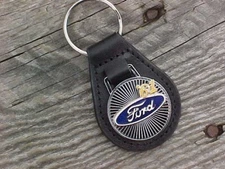 1961 '61 FORD CLASSIC LEATHER KEY FOB VINTAGE NOS CUSTOM-MADE HI-QUALITY