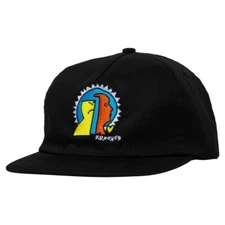 Krooked Skateboards Mark Gonzales Mad Back Black Snapback Hat