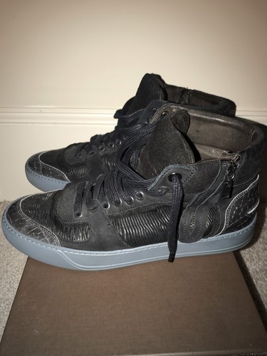 navy lanvin sneakers