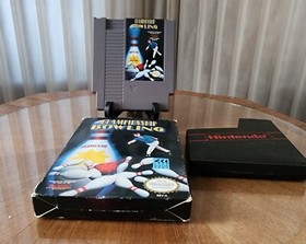 Vintage 1989 Nintendo NES CHAMPIONSHIP BOWLING Game Black Sleeve Original Box