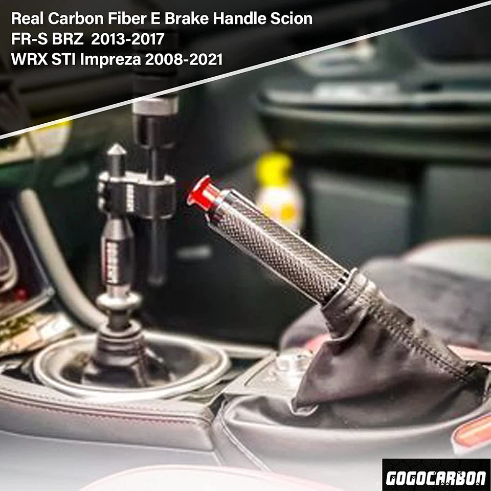 Mango de freno eléctrico manual de fibra de carbono seco sin perilla de deriva compatible para Scion FR Foto 2 de 4