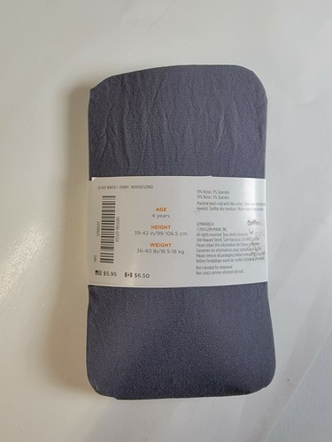 NWT Gymboree Grey Tights Girls Size XS 4 Made In USA - FREE SHIPPING - Picture 9 of 10