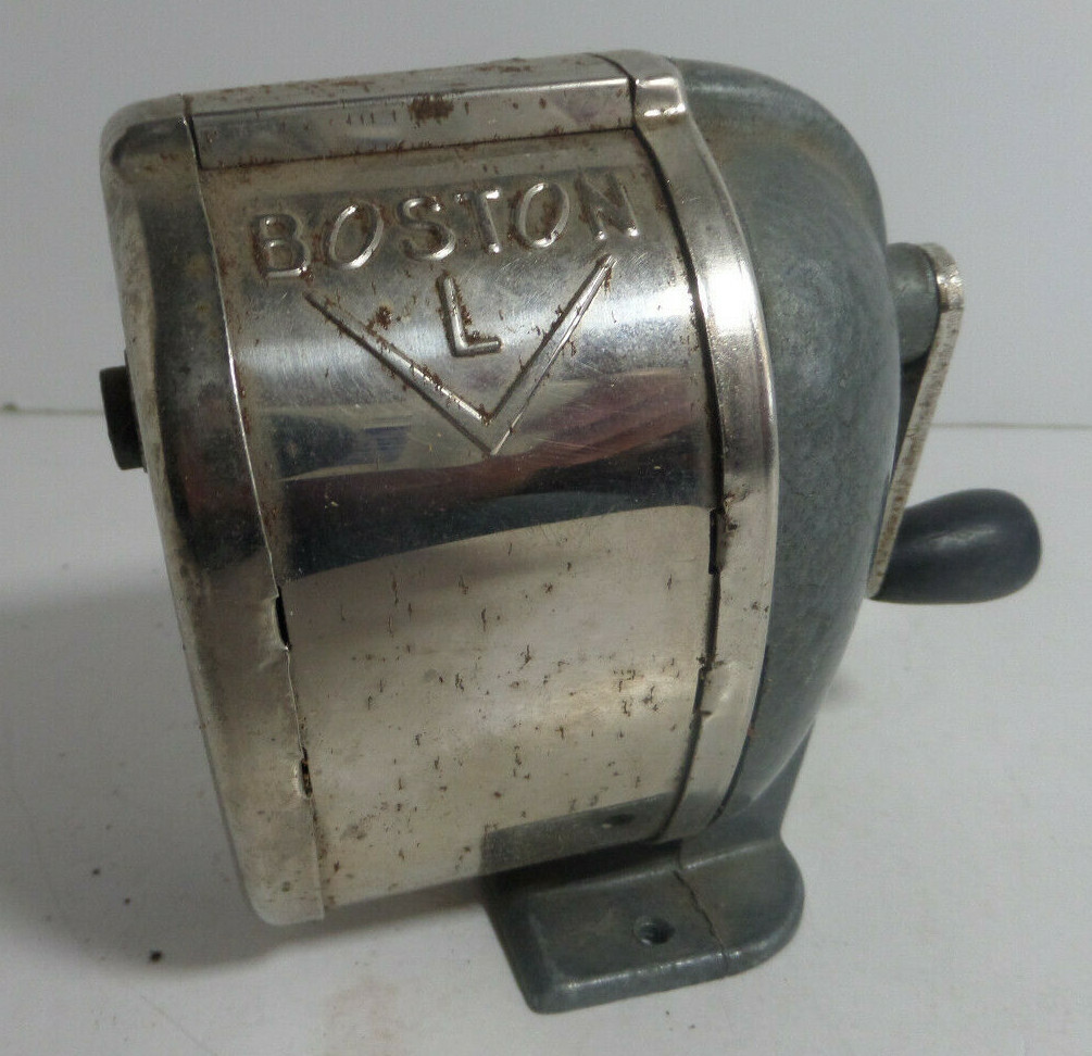 その他 BOSTON  PENCIL SHARPENER Vintage BOSTON L Manual PENCIL SHARPENER w/Hand Crank- 1950