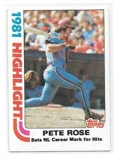 プロ野球 カード 1981~1982 レトロ 昭和 1982 Topps - 1981 Highlight Pete Rose #4 for sale online | eBay