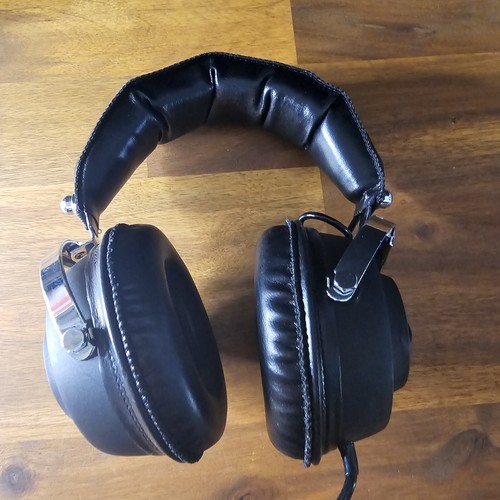 Philip's Stereo Headphones Black Over Ear 8 Ohm with Volume Japan Vintage - Picture 9 of 14