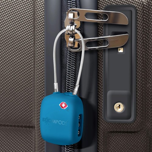 Boompods, inteligentny zamek AirTag kompatybilny z Find My IPX6, niebieski - Zdjęcie 3 z 5