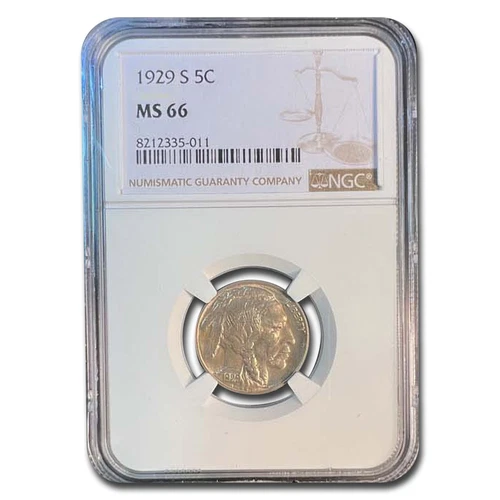 1929-S Buffalo Nickel MS-66 NGC