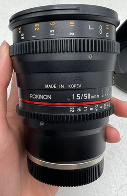 Rokinon 50mm T1.5 AS UMC Full Frame Sony E Mount Cine DS Camera Lens