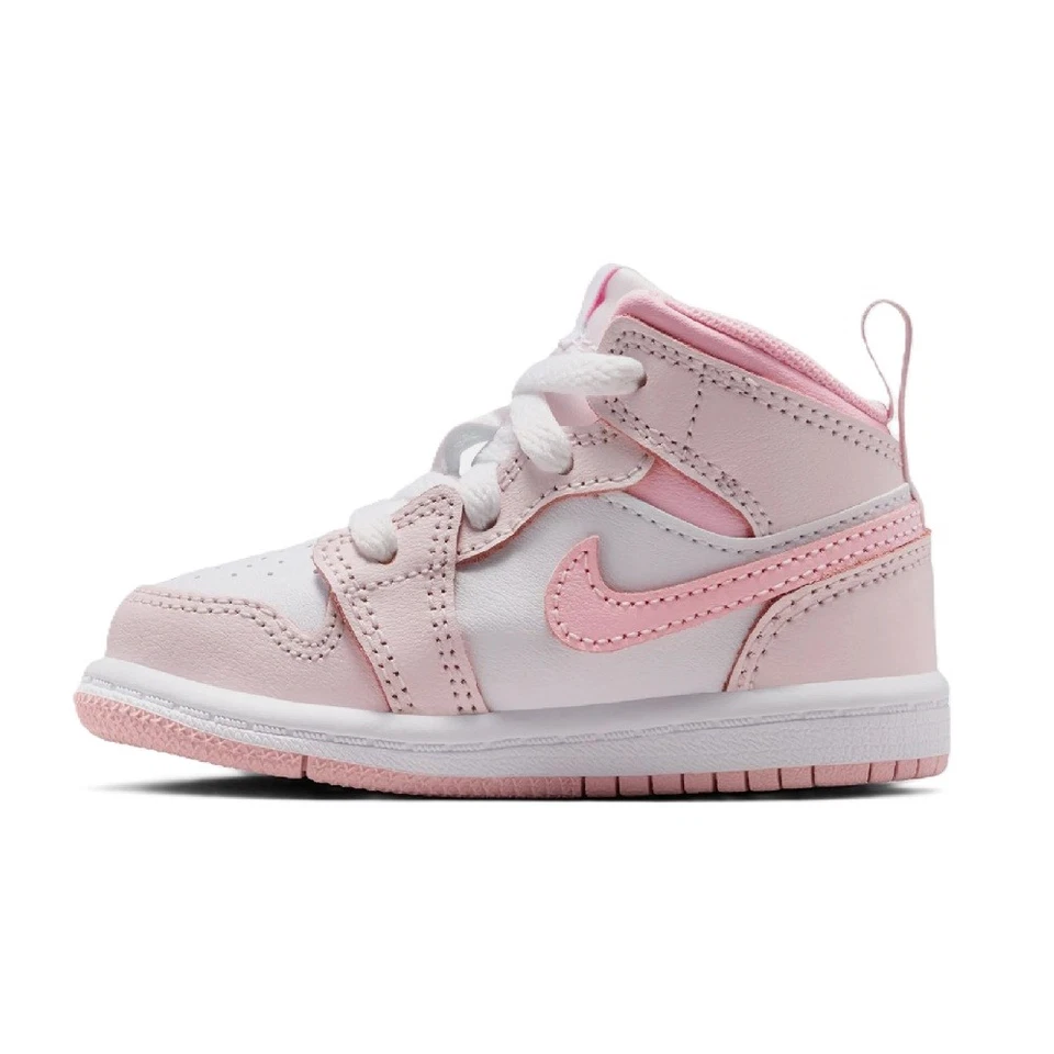 Jordan 1 Mid Pearl Pink/Med Soft Pink-White para niños pequeños (DQ8425 600) Foto 2 de 4