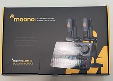 Maonocaster E2 Dual Mic Bundle Podcast Setup, 2 Two Microphones