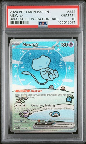 2024 POKEMON PAF EN-PALDEAN FATES SPECIAL ILLUSTRATION RARE #232 MEW EX PSA 10