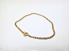 Vintage Solid Yellow Gold 9ct Prince of Wales bracelet - 7" - FULL HALLMARK