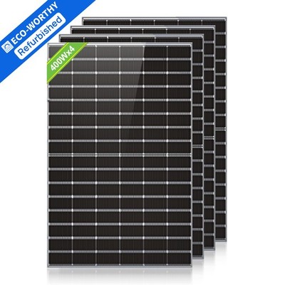ECO-WORTHY 400W*4 Bifazial Solarmodul Monokristallin Solarpanel für Balkon Dach