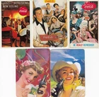COCA COLA --  5   -   single vintage playing cards