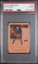 1951 PARKHURST HY BULLER 91 GOOD RC PSA 2 HOCKEY NEW YORK RANGERS