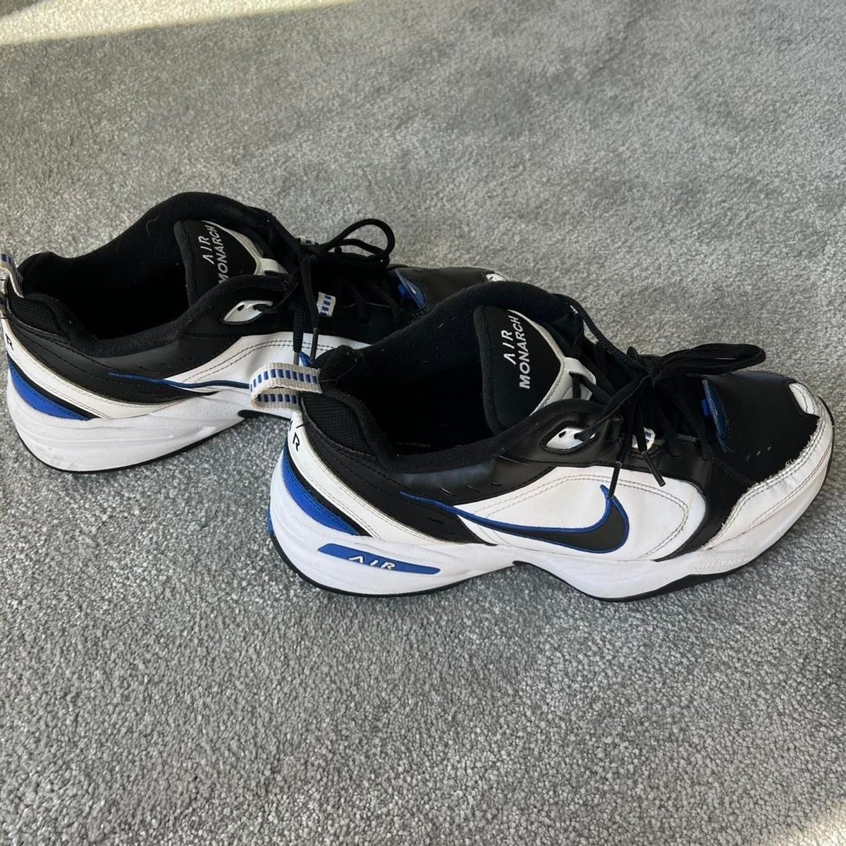 Nike Air Monarch Black and Blue Sneakers. Size men's 13 | eBay