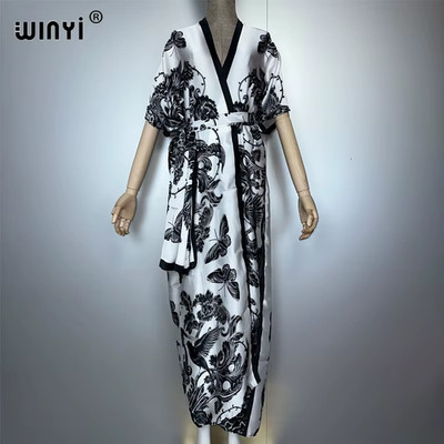 Boho Kimono Kaftan Beachwear Cardigan Evening Dress Open Abaya Dubai Luxury Cove
