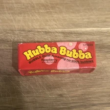 Vintage 1980's Wrigley’s HUBBA BUBBA Rasberry Bubble Gum 5 Pieces Sealed -READ-