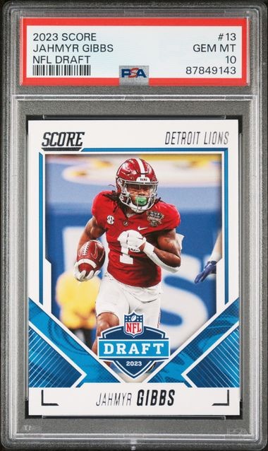 Jahmyr Gibbs Panini Score NFL Draft #13 Base