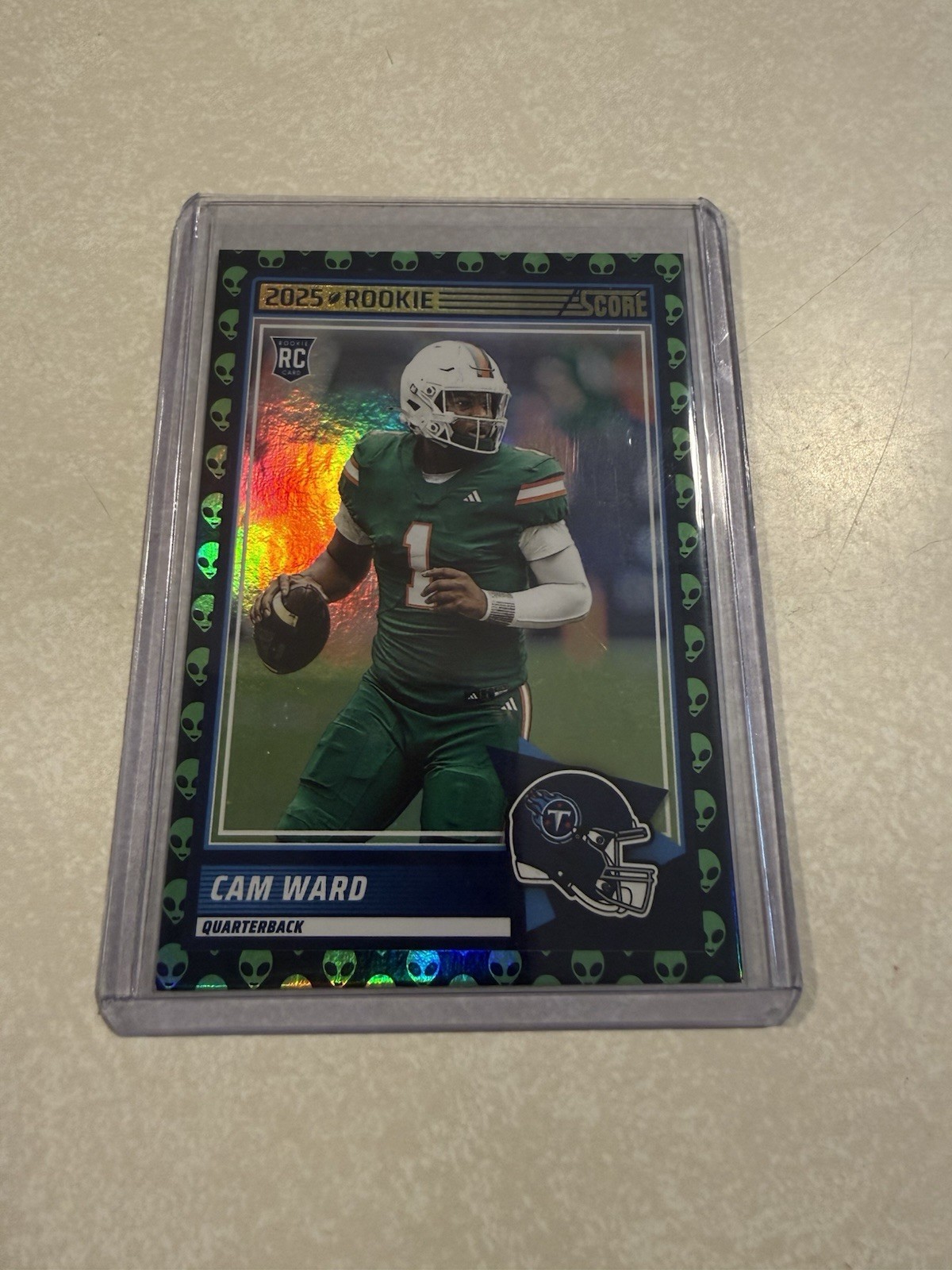 #13 Cam Ward 2025 SCORE extraterrestrial alien SSP Case Hit