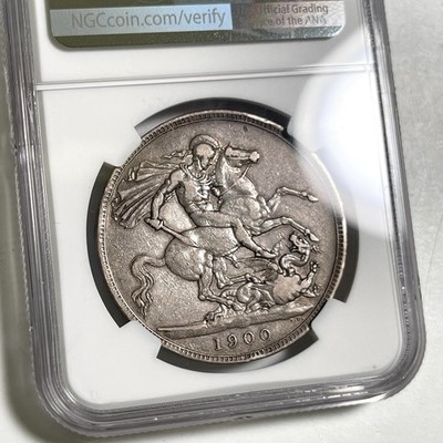 1900 Silver Crown Great Britain LXIV NGC VF25 Silver Coin England