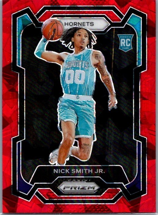 2023-24 Panini Prizm Nick Smith Jr. Red Cracked Ice #135