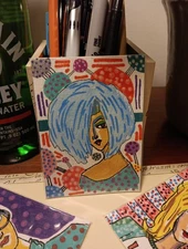 Aceo Original Mixed Media Abstract Woman - Margeaux