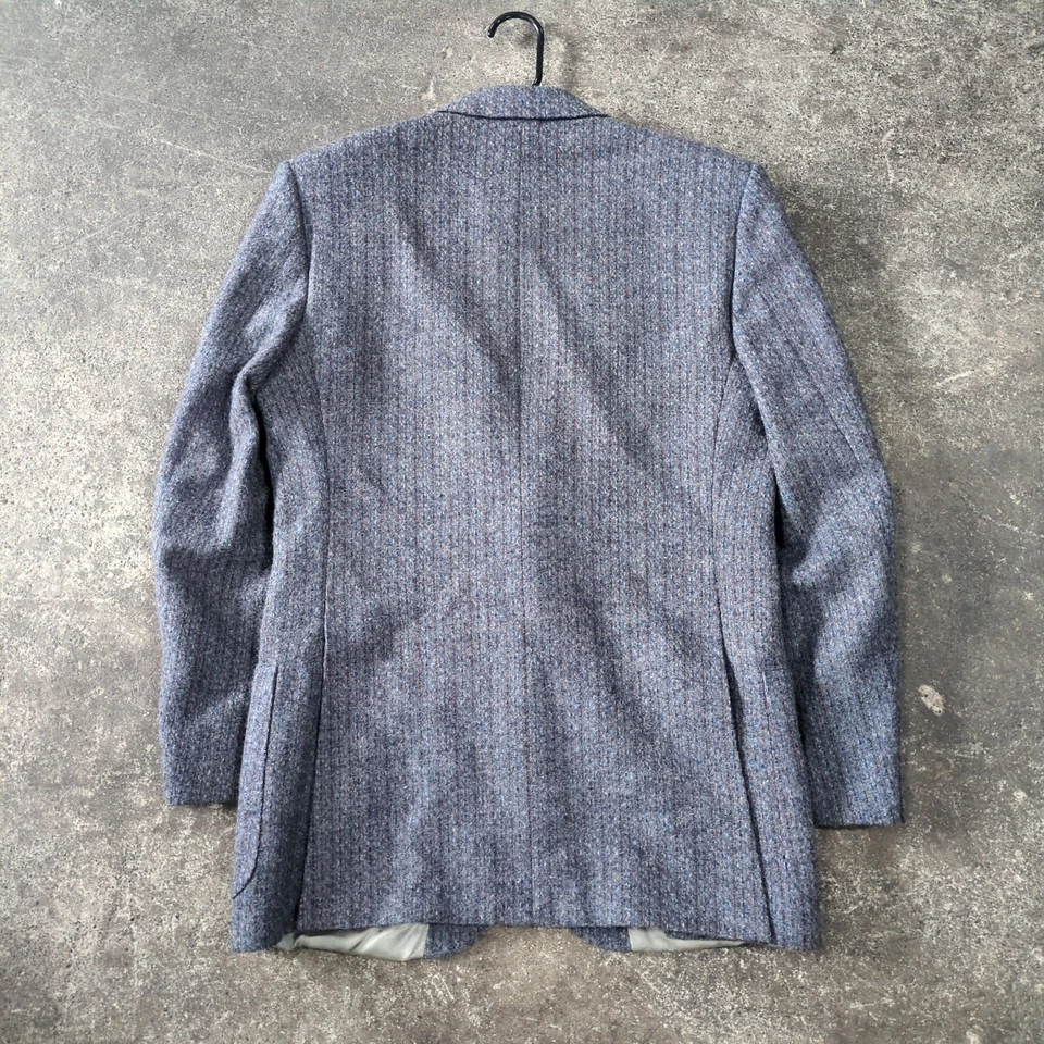Chaqueta Blazer Vintage Pierre Cardin Para Hombre 38 Gris Moteado Tweed Lana Años 70 Retro Foto 3 de 4