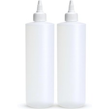 Condiment Squeeze Bottles, 16 OZ Empty Squirt Bottle with Twist Top , Leak